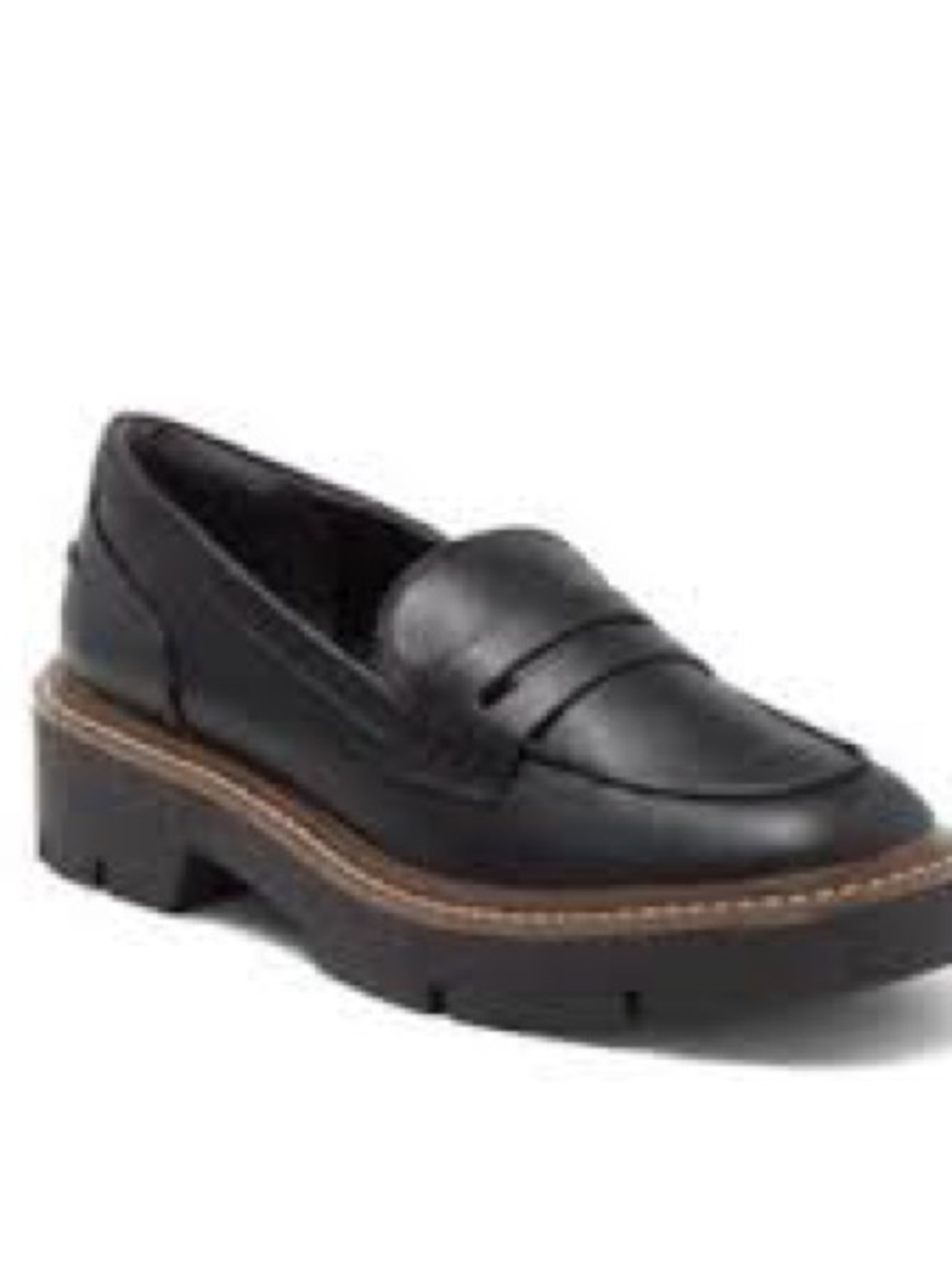 Nordstrom Rack Tala Black Platform Loafers Size 9.5